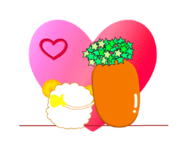Cute Sheep Onion and Carrot-boy sticker #3896205