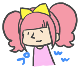 Emoticon's girl. sticker #3896530