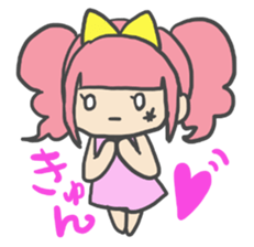 Emoticon's girl. sticker #3896533