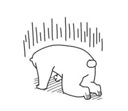 Negative polar bear sticker #3896713