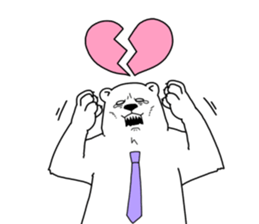 Negative polar bear sticker #3896718