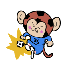 Foot monkey sticker #3897852