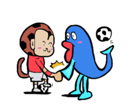 Foot monkey sticker #3897882