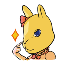 Rabit headgear girl sticker #3899287