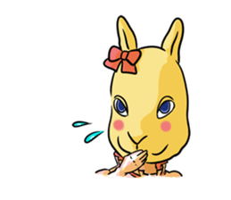 Rabit headgear girl sticker #3899295