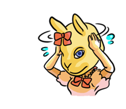 Rabit headgear girl sticker #3899299