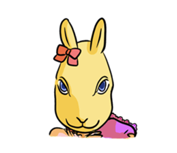 Rabit headgear girl sticker #3899300