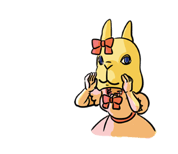 Rabit headgear girl sticker #3899307