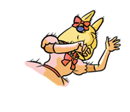 Rabit headgear girl sticker #3899312