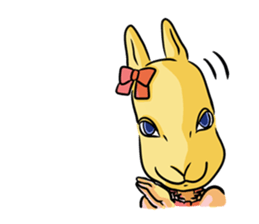 Rabit headgear girl sticker #3899316