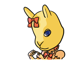 Rabit headgear girl sticker #3899317