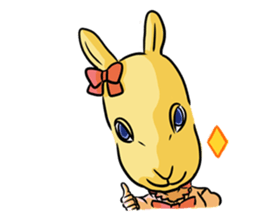 Rabit headgear girl sticker #3899320