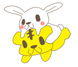 rabbit and love love a day to day sticker #3899488