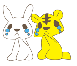 rabbit and love love a day to day sticker #3899489