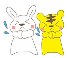 rabbit and love love a day to day sticker #3899493