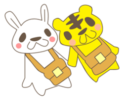 rabbit and love love a day to day sticker #3899494