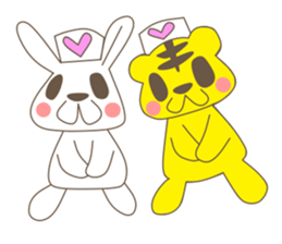 rabbit and love love a day to day sticker #3899500