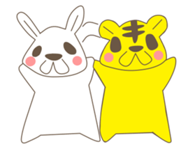 rabbit and love love a day to day sticker #3899513