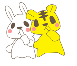 rabbit and love love a day to day sticker #3899515