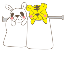 rabbit and love love a day to day sticker #3899518