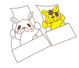 rabbit and love love a day to day sticker #3899519