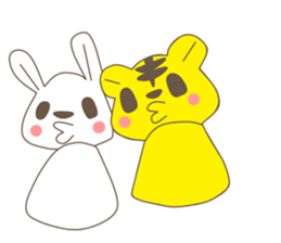 rabbit and love love a day to day sticker #3899523