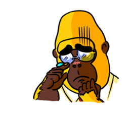 Yellow Gorilla Teacher sticker #3899974