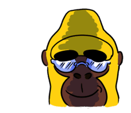 Yellow Gorilla Teacher sticker #3899976