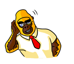 Yellow Gorilla Teacher sticker #3899978