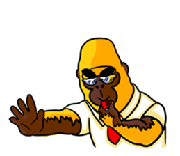 Yellow Gorilla Teacher sticker #3899984