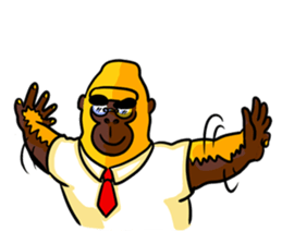 Yellow Gorilla Teacher sticker #3899985