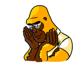 Yellow Gorilla Teacher sticker #3899994