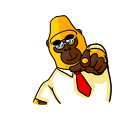 Yellow Gorilla Teacher sticker #3900003