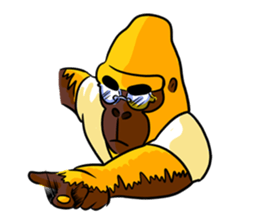 Yellow Gorilla Teacher sticker #3900006