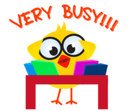 Colorful Chicks ver English sticker #3900213