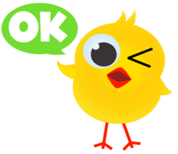 Colorful Chicks ver English sticker #3900218