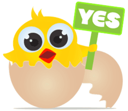 Colorful Chicks ver English sticker #3900219