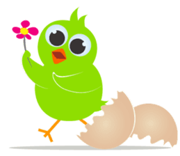 Colorful Chicks ver English sticker #3900225