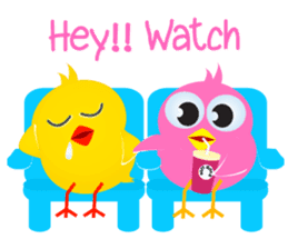 Colorful Chicks ver English sticker #3900243