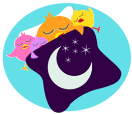 Colorful Chicks ver English sticker #3900246