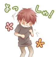 Various expressions of cool guys. sticker #3900975