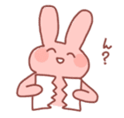 reinbow color rabbit daily life stamp sticker #3901407