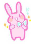 reinbow color rabbit daily life stamp sticker #3901408