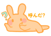 reinbow color rabbit daily life stamp sticker #3901418