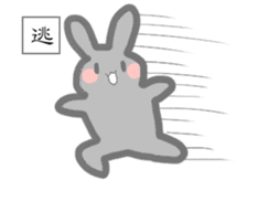 reinbow color rabbit daily life stamp sticker #3901424