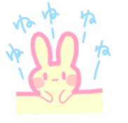 reinbow color rabbit daily life stamp sticker #3901442