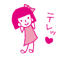 Pink girl sticker #3903091