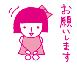 Pink girl sticker #3903094