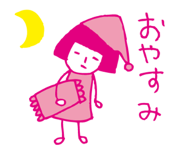 Pink girl sticker #3903096