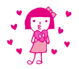 Pink girl sticker #3903107